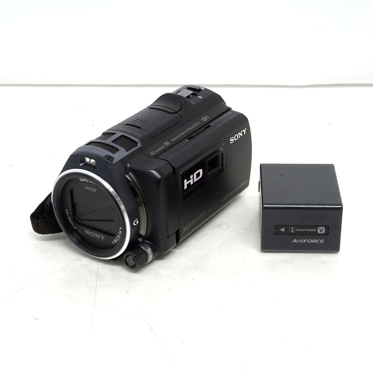 SONY HDR-PJ800 ソニー デジタルHDビデオカメラ（ブラック/プロジェクター機能/バッテリー付き）【中古/動作品】#397068-74