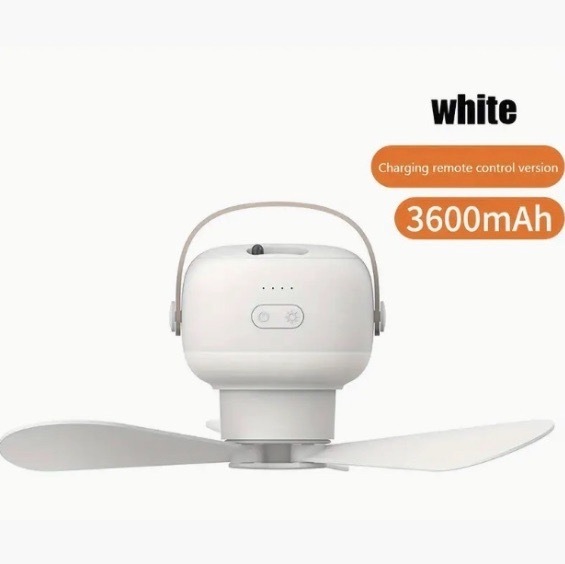 【赤字処分特価】LEDランプ・リモコン付き充電式ポータブルシャンデリアファン　キャンプにオススメ