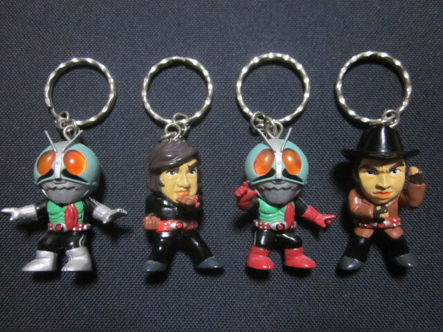 ■仮面ライダー新1号＆本郷猛 仮面ライダー新2号＆一文字隼人 フィギュアキーホルダー■