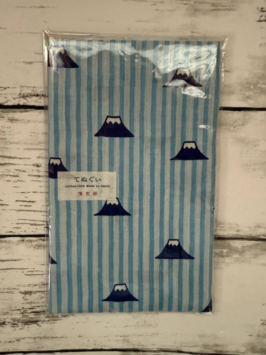 未使用★濱文様★てぬぐい　絵手ぬぐい　富士山　ふじやま