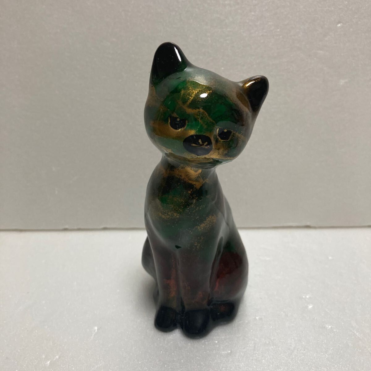 イタリア製　猫　置物　陶器　ネコ