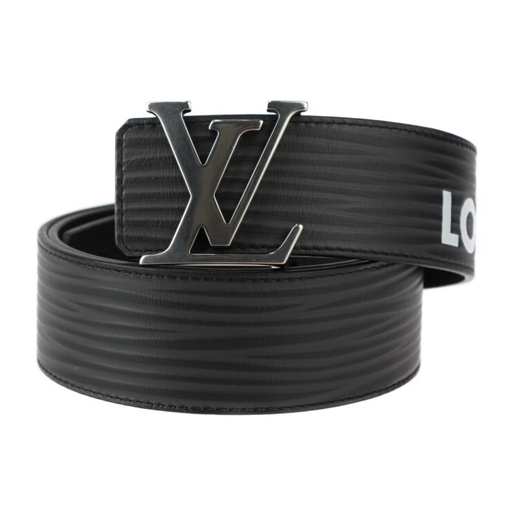 美品 ルイ ヴィトン LVイニシャル 40MM リバーシブル ベルト M8270U エピ・XL レザー ブラック シ【本物保証】