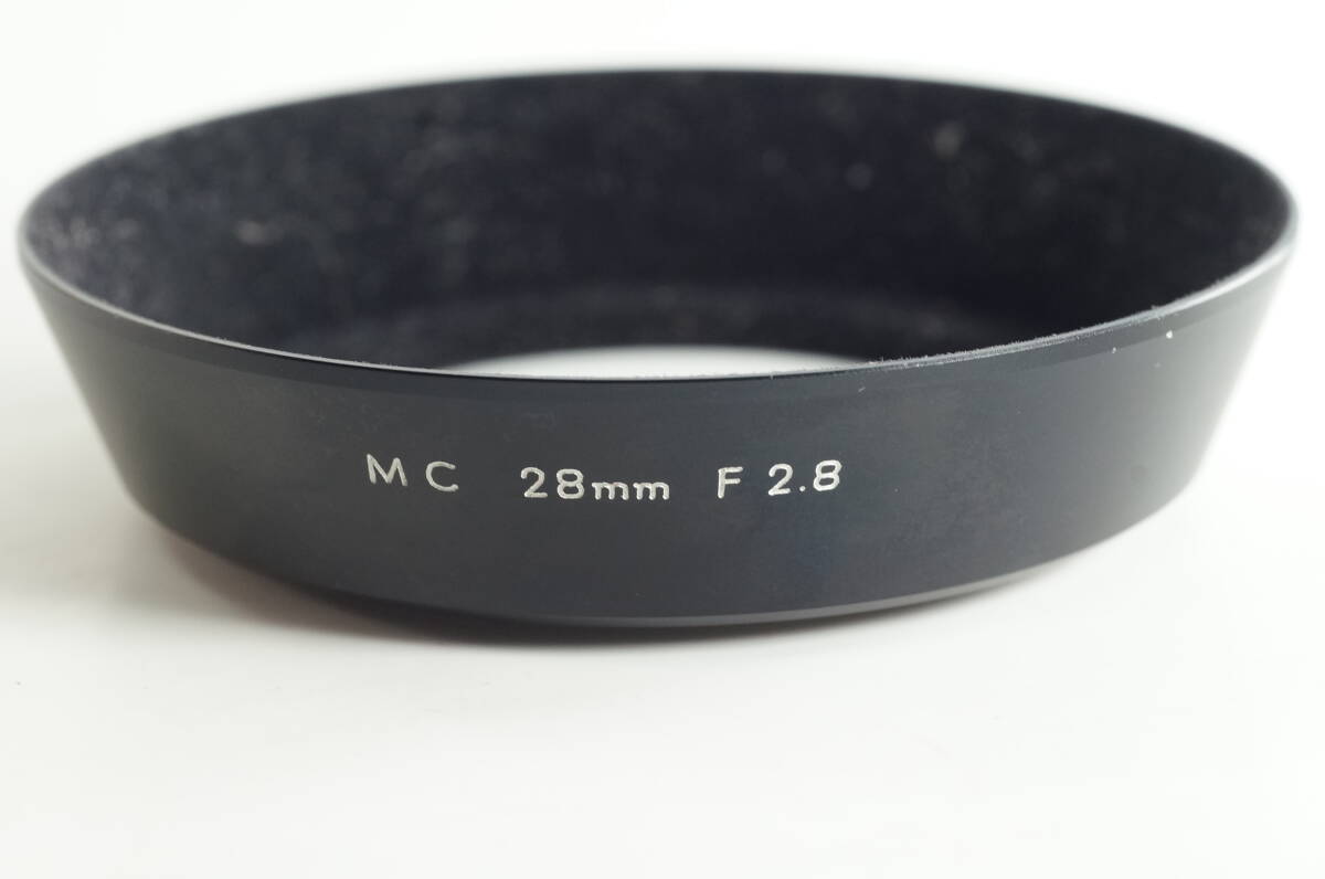 影TG『おおむねキレイ』MINOLTA MC 28mm F2.8 ミノルタ 径55mm メタルレンズフード HOD SHADE