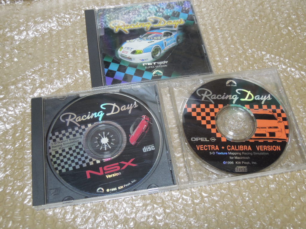 ●Mac Racing Days 車種／サーキット拡張ディスク3セット SUPRA NSX OPEL ソフトのみ