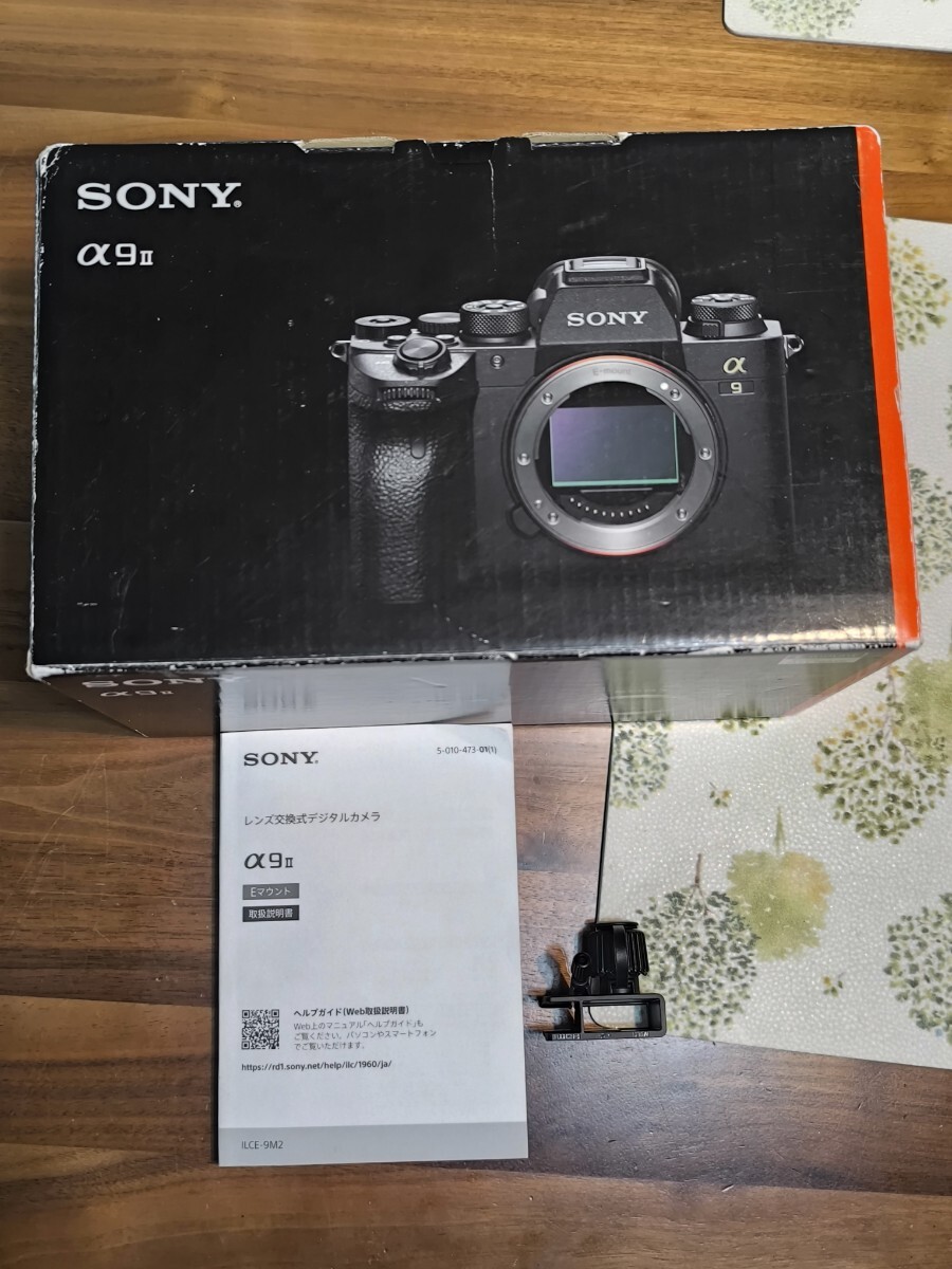 ソニー　Sony α9 II ILCE-9M2 ボディ 元箱　マニュアル　ケーブルプロテクター、カメラ無し
