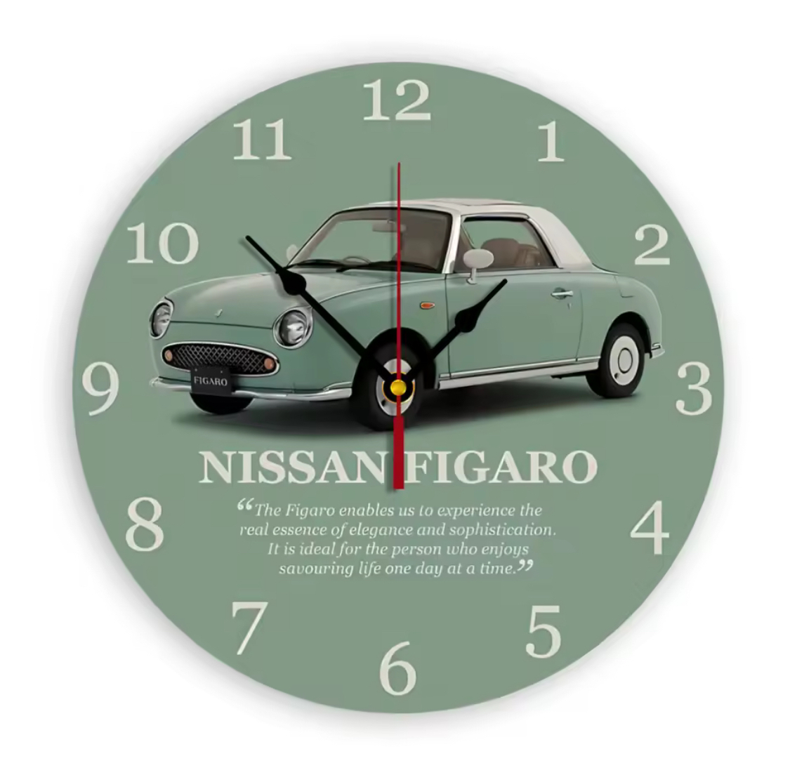 日産 ニッサン FIGARO FK10 フィガロ 掛け時計 時計 直径約30ｃｍ ガレージ インテリア 倉庫