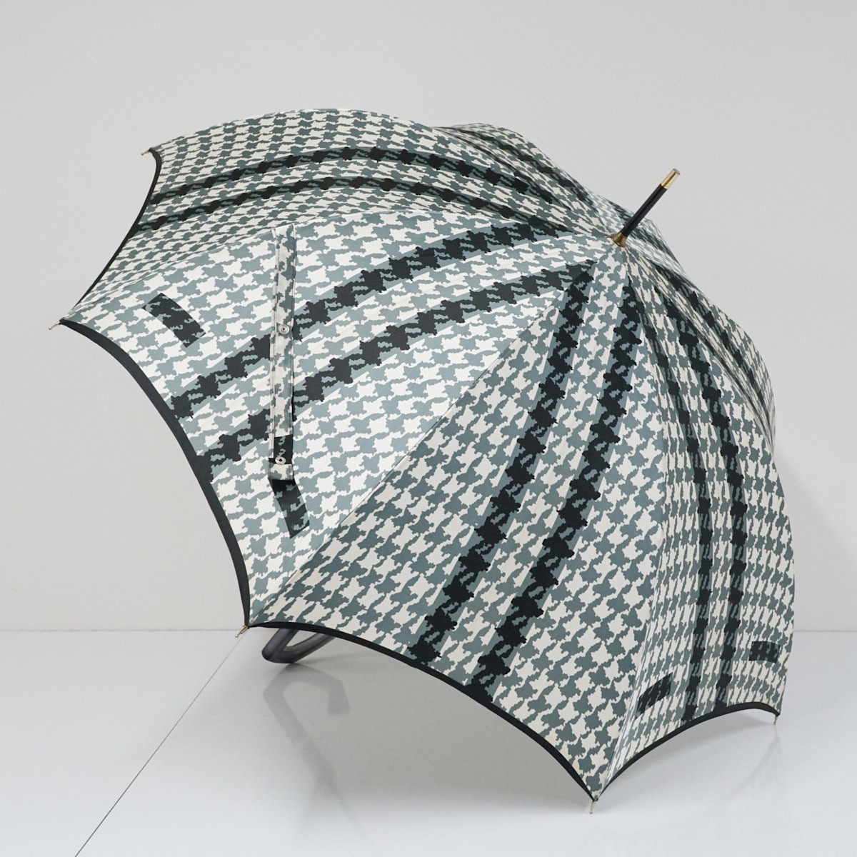 高級傘 Guy de Jean ギィドゥジャン USED品 千鳥格子 おしゃれ 雨傘 60cm S2656
