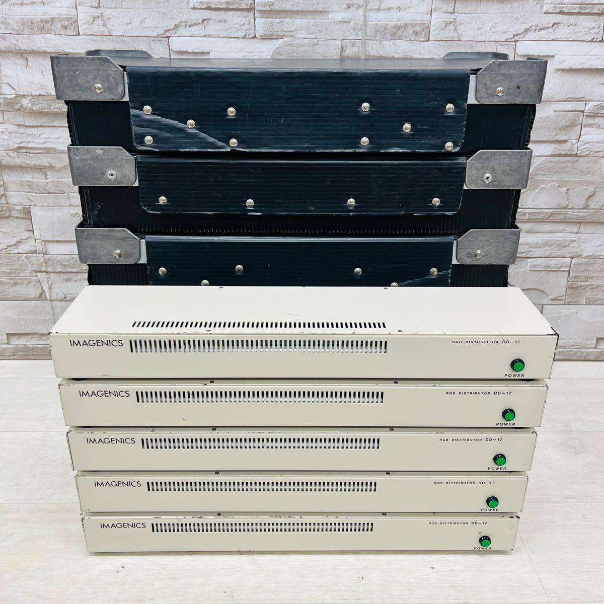 ☆1円〜☆ IMAGENICS イメージニクス RGB DISTRIBUTOR DD-17 5台 セット プラダンケース 付属 RGB分配器 映像分配器 機材ケース