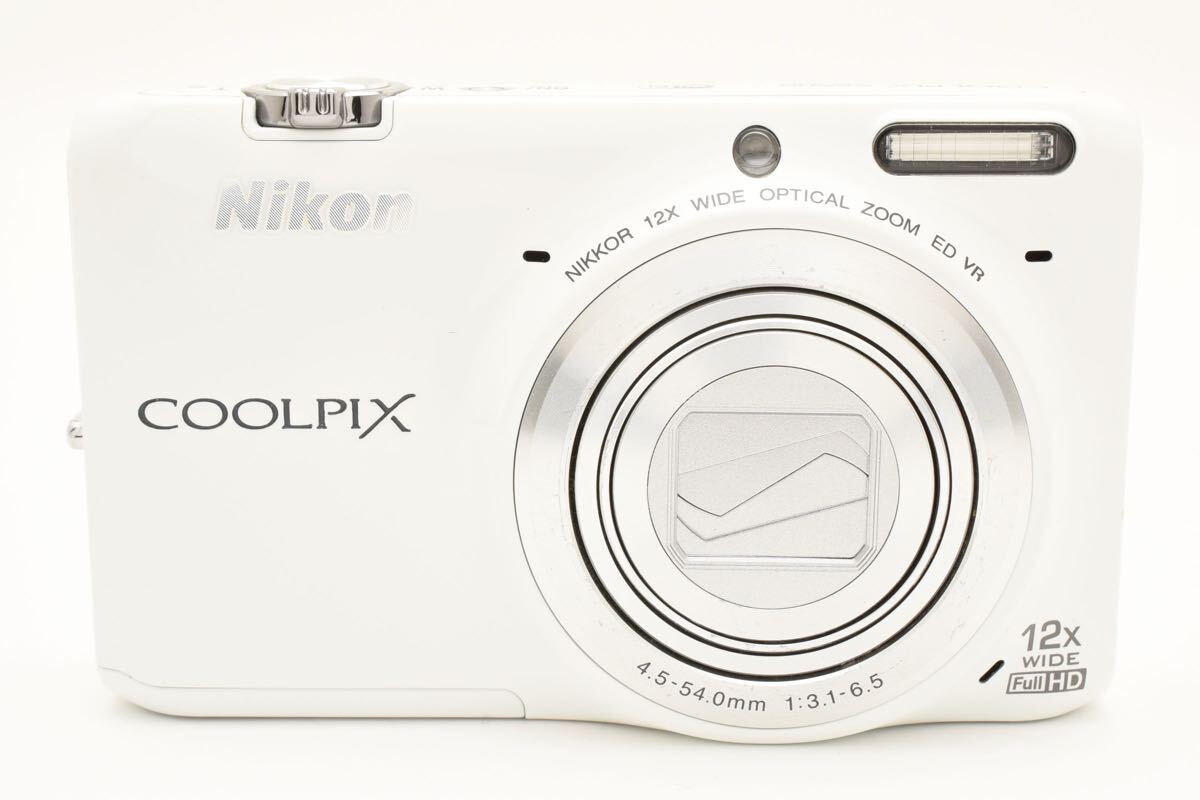 良品 Nikon ニコン COOLPIX S6500 ホワイト コンパクトデジタルカメラ (375)