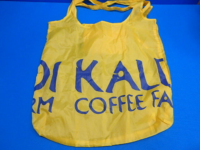 (nk11-25-0529-2)　KALDI　カルディ　エコバッグ　黄色　イエロー　中古
