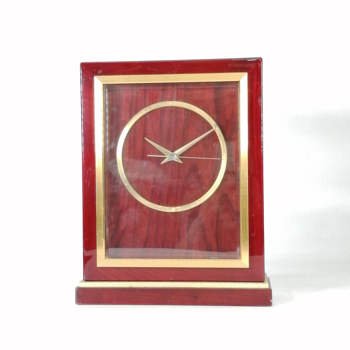 動作確認済 SEIKO DECOR AZ834B 置き時計 置時計 クォーツ 3針 レトロ デコール セイコー