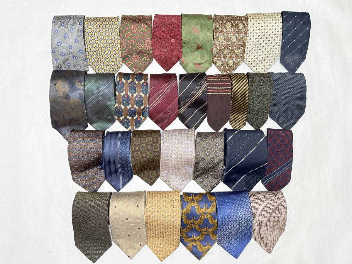 30点 Gucci グッチ LANVIN ランバン dunhill ダンヒル TED LAPIDUS 他 ネクタイ まとめ シルク ブランド 雑多 セット 大量 n041