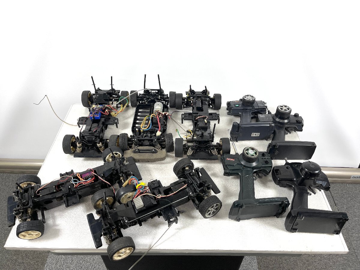 タミヤ シャーシ 5台 セット まとめ売り プロポ 4個付き TAMIYA 田宮 【ジャンク品】