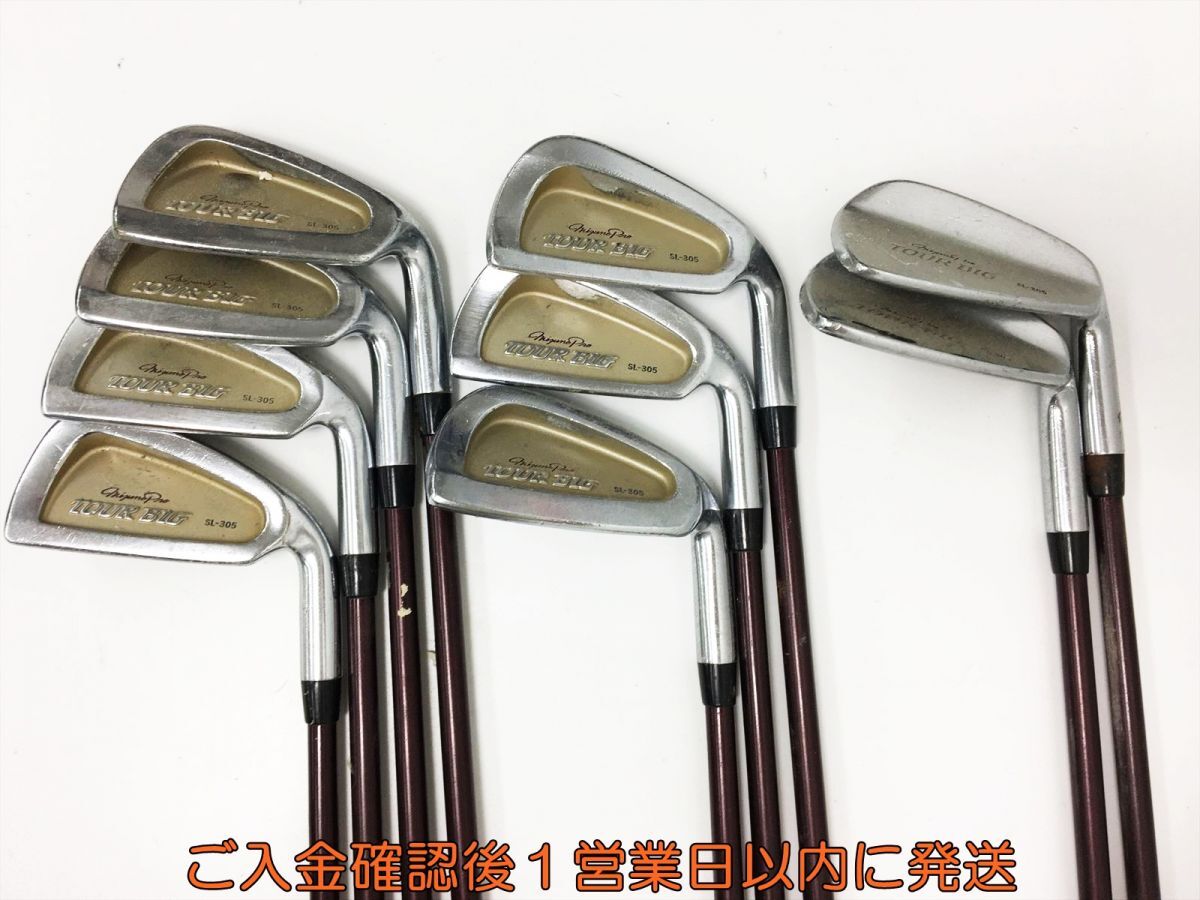 【1円】ゴルフ MIZUNO ミズノ TOUR BIG SL-305 アイアンセット 3-6.8.9.P.F.S 9本セット フレックス7 まとめ売り S02-090tm/F7