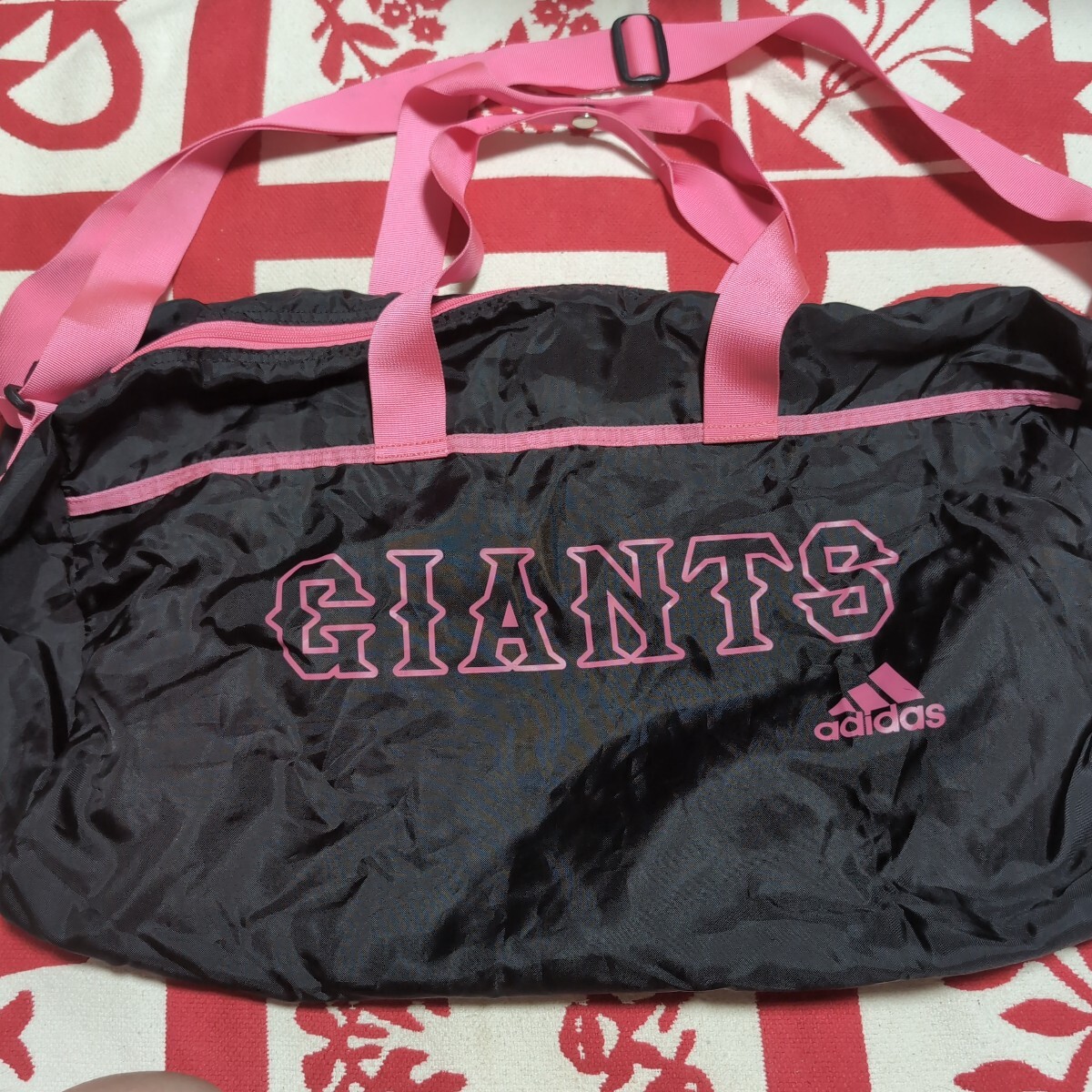 読売巨人軍 ジャイアンツ GIANTS ピンク ボストンバッグ adidas