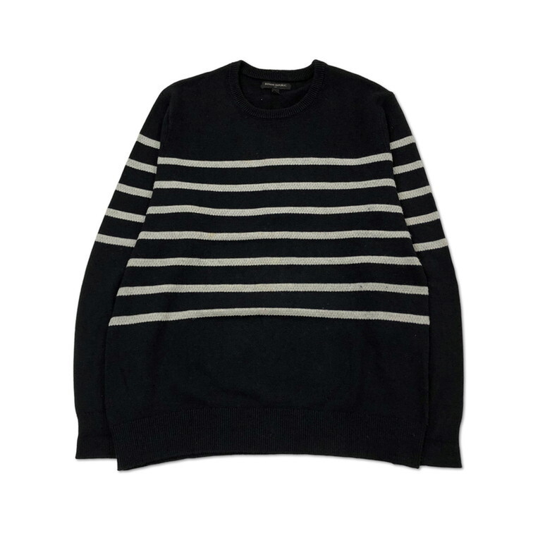 2412F-126 メンズ BANANA REPUBLIC バナナリパブリック ブラック ニットセーター L 【送料一律！800円】