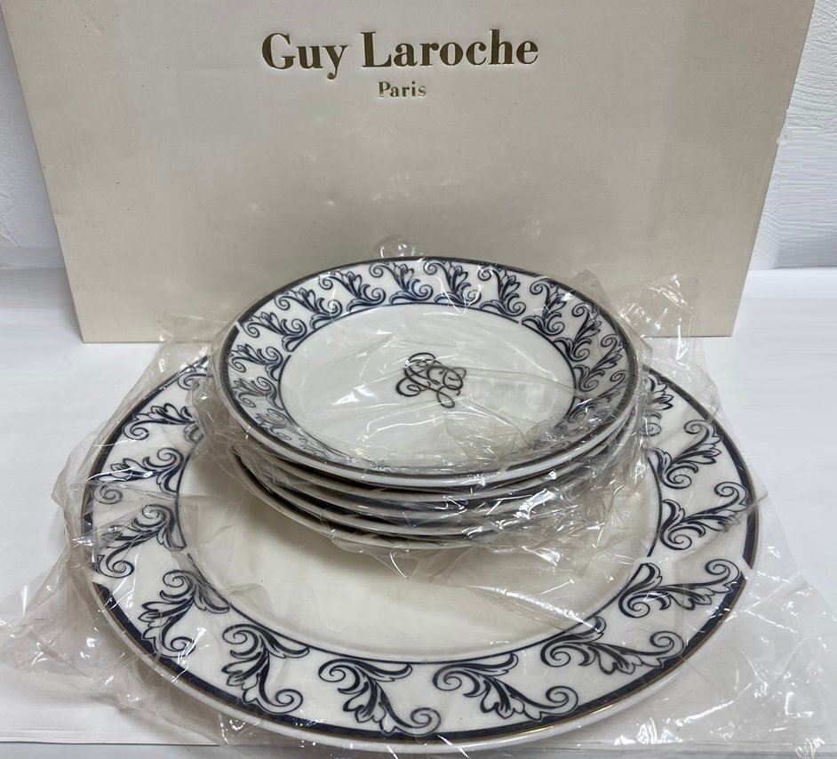 未使用　Guy Laroche ギ・ラロッシュ 皿 オードブルセット 6枚セット 洋食器　（大皿1枚　小皿5枚）セット