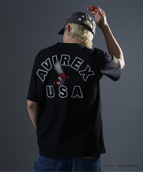 希少 ビッグサイズ AVIREX / アヴィレックス チェンソーマン ONE MADE コラボ Tシャツ / サイズ L / 未使用 / A1633