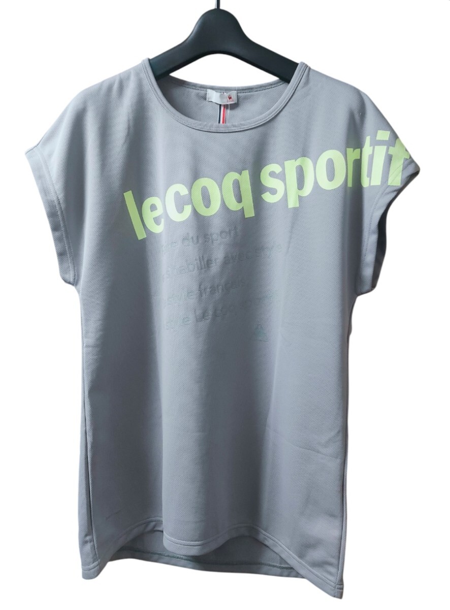 【タグ付き 新品未使用品】le coq sportif／ルコックスポルティフ　ノースリーブ　Tシャツ　スポーツウェア　ライトグレー　O　送料無料