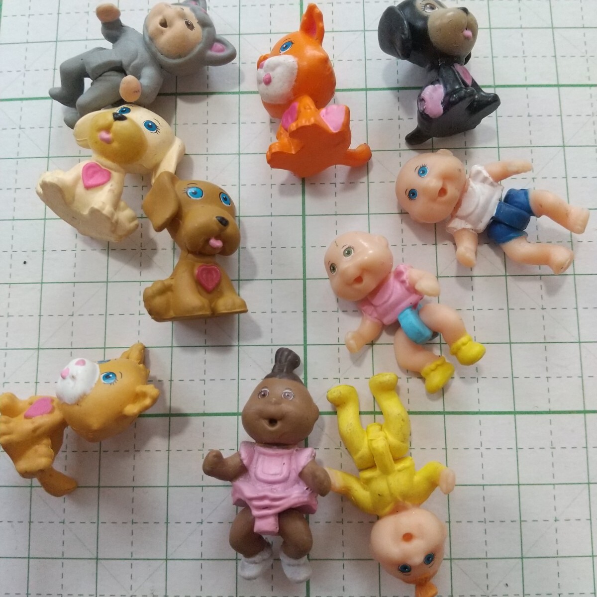 キャベツ畑人形　10個セット　ペット　キャベッジパッチキッズ　ゴム人形　PVCフィギュア　ミニフィギュア