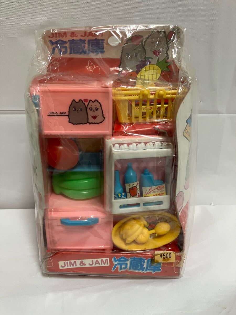 ▲L013▲ デッドストック　JIM&JAM 冷蔵庫 ミニチュア 家具 ドールハウス　当時物　昭和レトロ