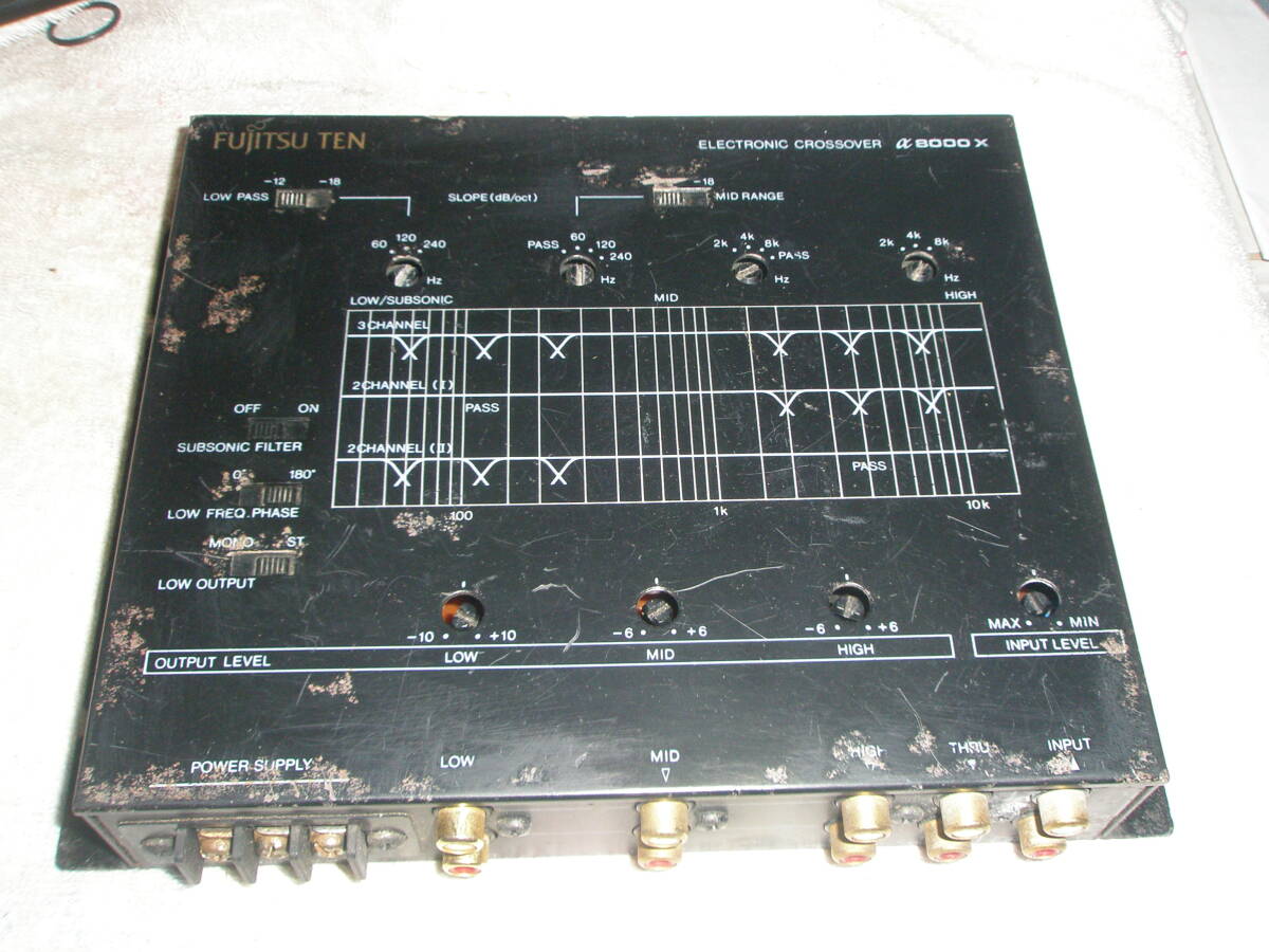 富士通テン　クロスオーバーネットワーク　α8000X 作動確認しました　グレートヴィンテージ　3WAYクロスオーバーネットワーク