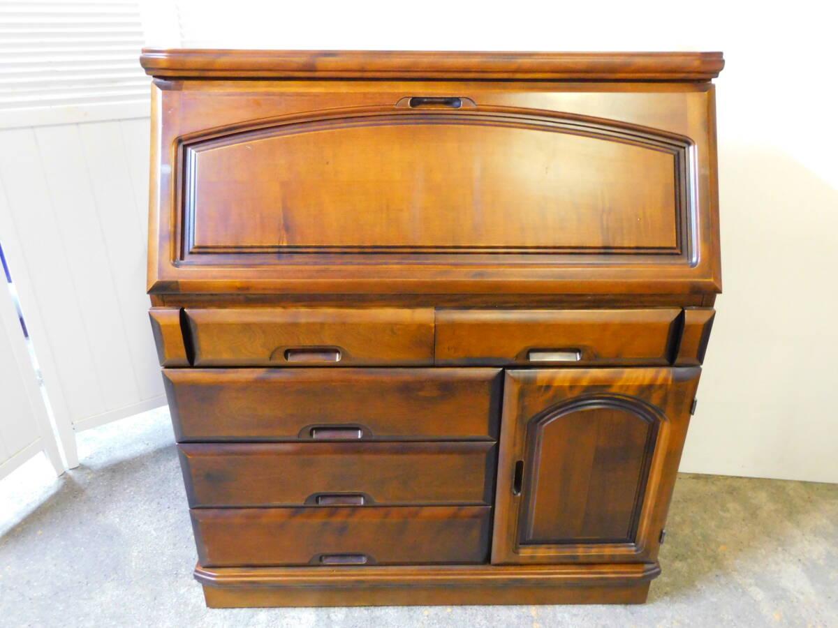 m908 ライティングビューロー 幅89cm 奥行43cm 高さ101cm ライティングデスク 書き物机 レトロ