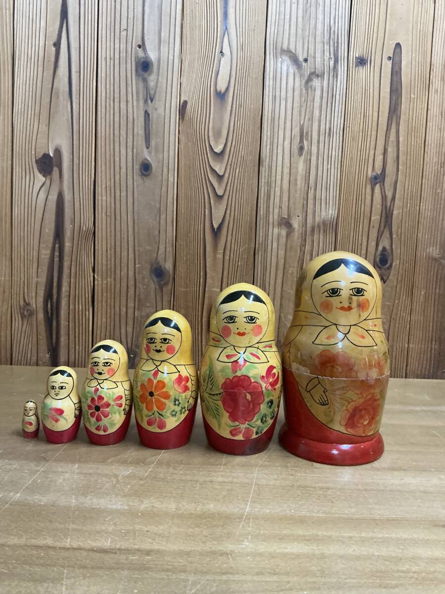 オブジェ　マトリョーシカ　ロシア民芸品　木工芸　カラクリ人形　古物保管品