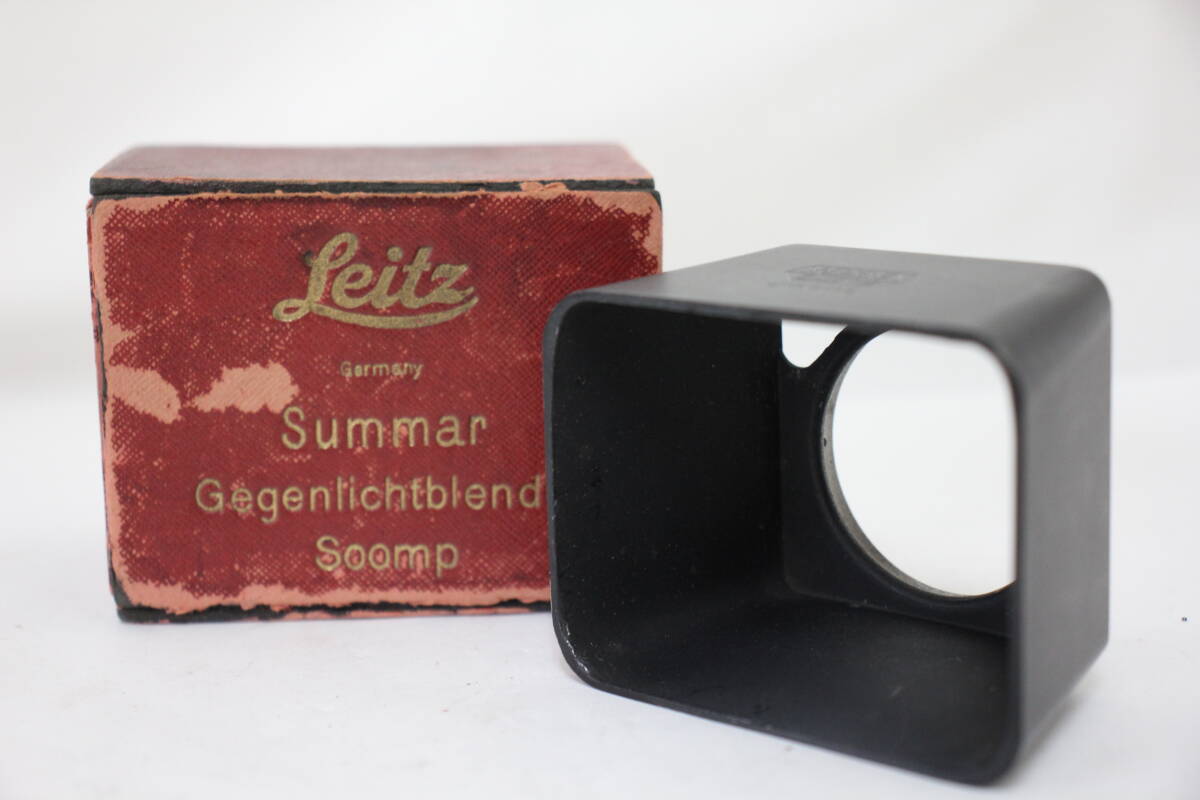 【返品保証】 【元箱付き】ライカ Leica Leitz Soomp Summar用 角型メタルフード e1428
