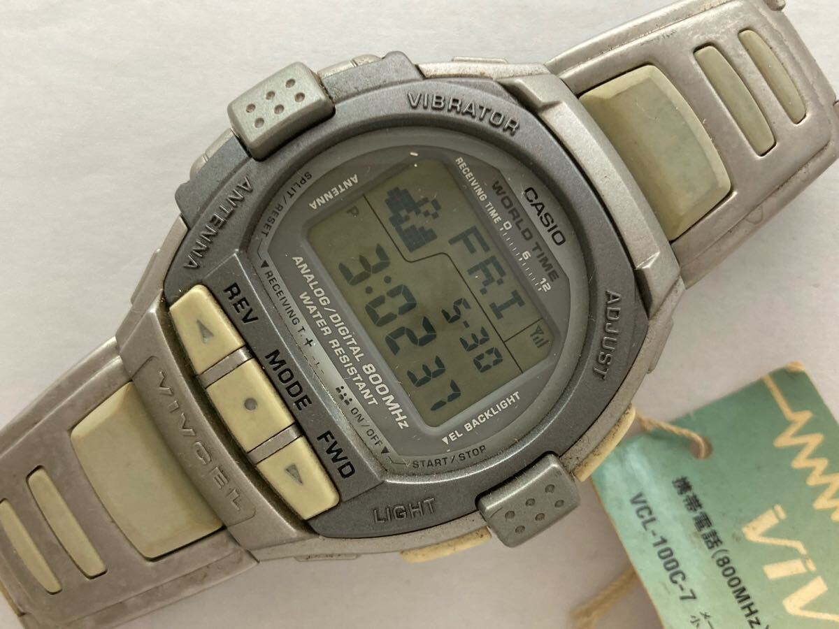 CASIO カシオ 腕時計 未使用品 VCL100C-7 VIVCEL 1555 メンズ デジタル 電池交換済み 新品 ビブセル デッドストック