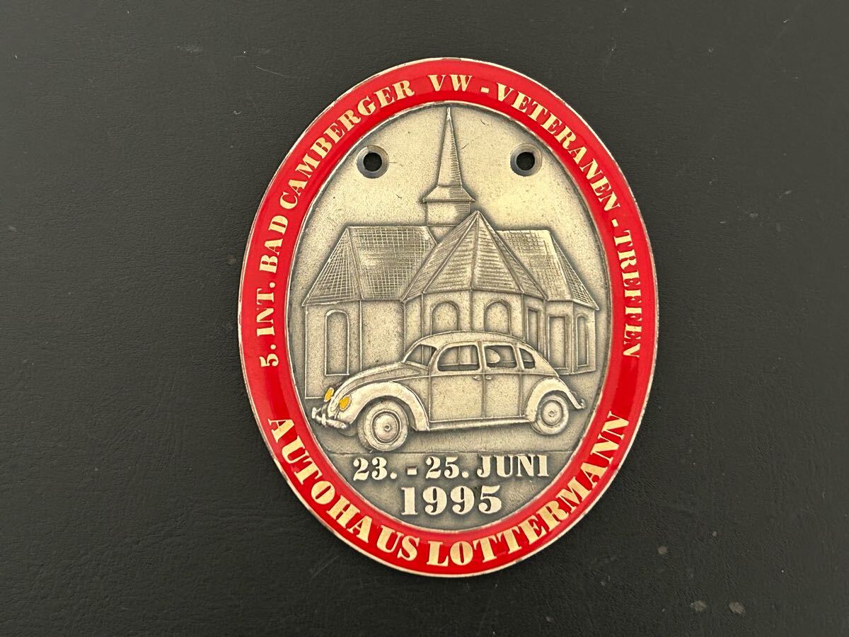 空冷　VW ビートル　記念バッジ　ドイツ　イベント　Badcamberg 1995年　オーバル　スプリット　グッドコンディション