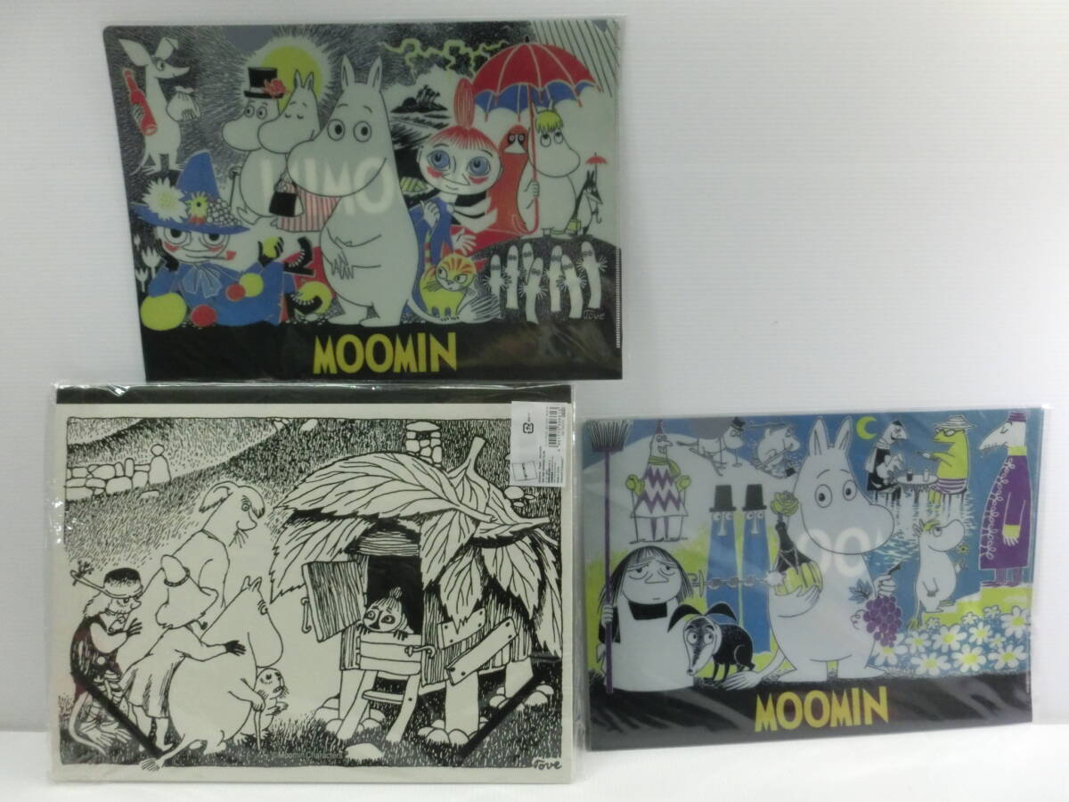 ムーミン★ペーパーファイル(ムーミンパパの思い出 小説挿絵)★クリアファイル.A4.イナズマ.グレープ/３点.まとめて