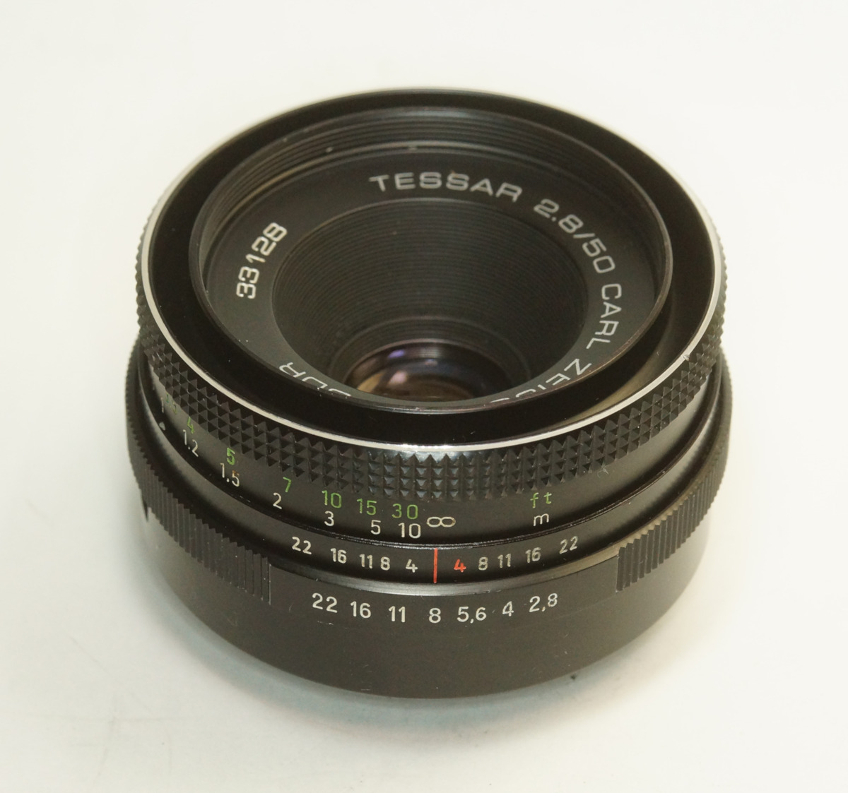ドイツ製 Carl Zeiss Jena Tessar 2.8/50 M42 899NB-128 ブラック 中後期型 A/M切替レバー 80年代