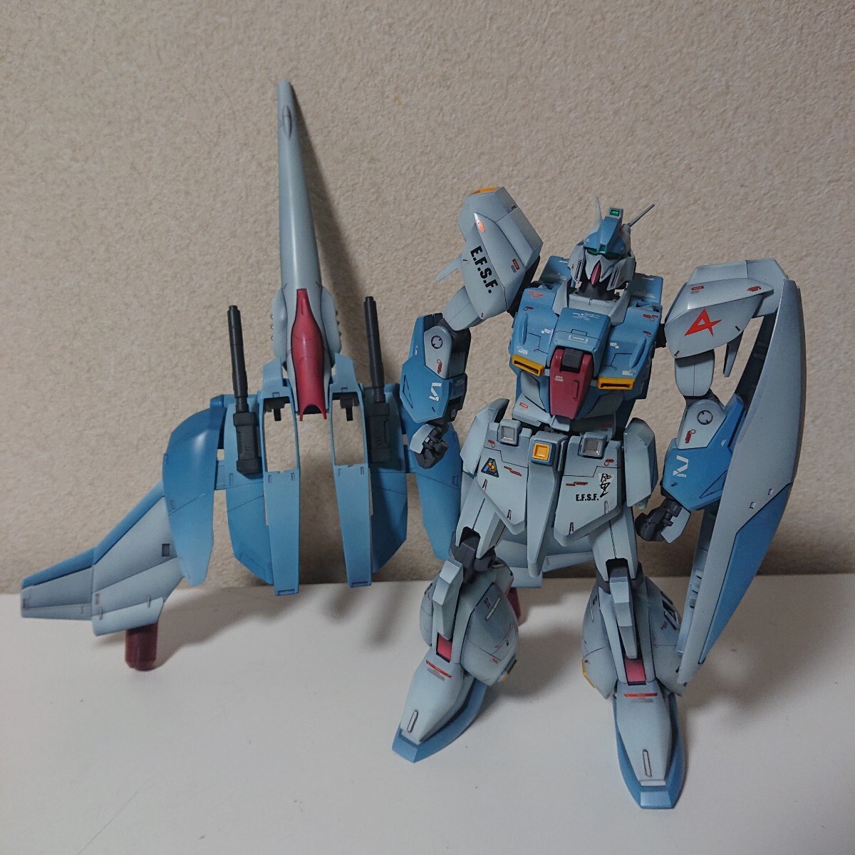 現状品 ジャンク 塗装済み 完成品 ガンダム プラモデル HGUC リ・ガズィ 部品欠【UR6061002】