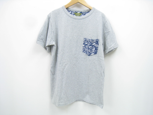UNSTUDIED アンスタディード 胸ポケット 半袖 Tシャツ グレー Mサイズ