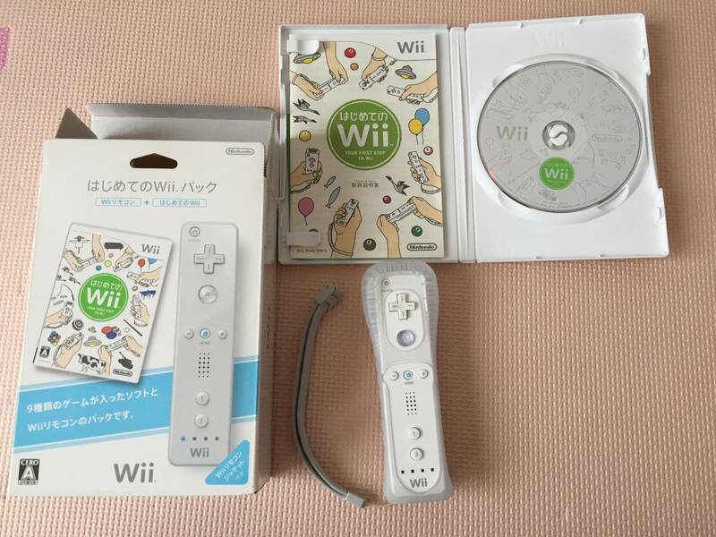 【程度良好】Nintendo Wii はじめてのWiiパック Wiiモーションプラス セット 白