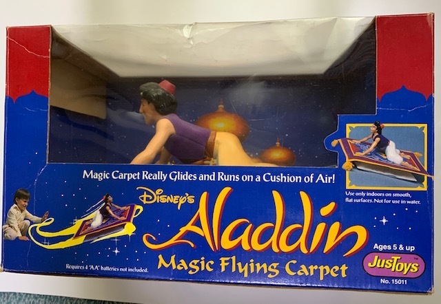 ディズニー アラジン マジックフライングカーペット Disney Aladdin Magic Flying Carpet JusToys 入手困難 激レア 貴重 ビンテージ