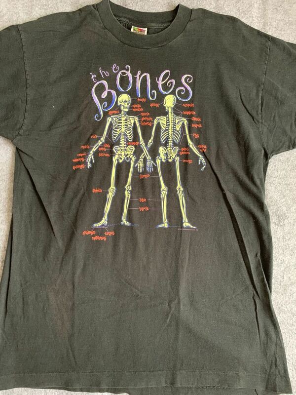 90s 蓄光 スカル ビンテージ tシャツ 標本 bones nirvana 人体模型 カートコバーン