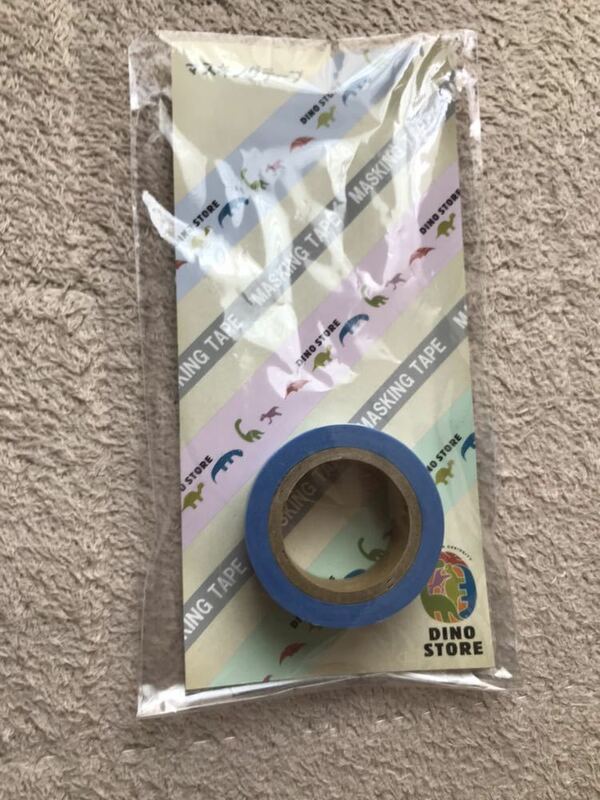 新品 福井県立恐竜博物館 マスキングテープ マステ 会場限定 販売終了品 水色 青 ブルー DINO STORE 恐竜