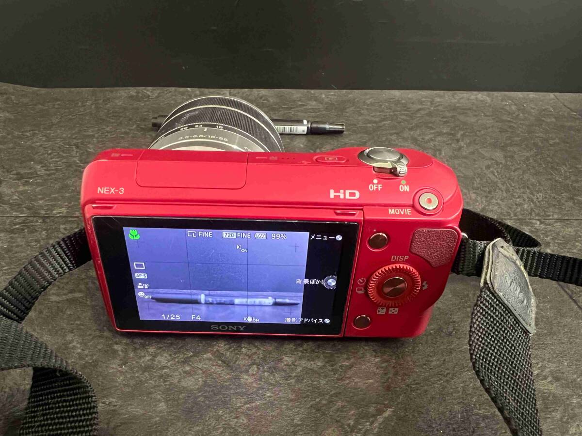 CT10591　SONY ソニー NEX-3 デジタル一眼レフカメラ ミラーレス レンズ　E3.5-5.6/18-55