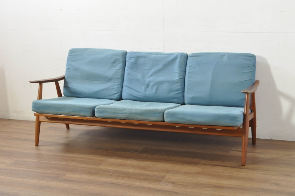 R-080804デンマークビンテージ Hans J Wegner(ハンス・J・ウェグナー) GETAMA(ゲタマ) GE270-3 3人掛けソファ(3P,三人掛け,トリプルソファ)