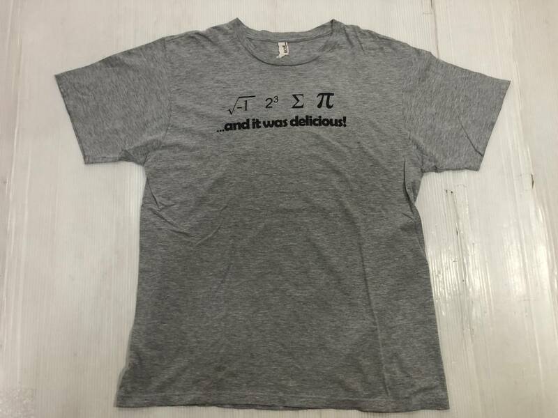 数式Tシャツ サイズ表記L 霜降りグレー　アメリカ買い付け品古着