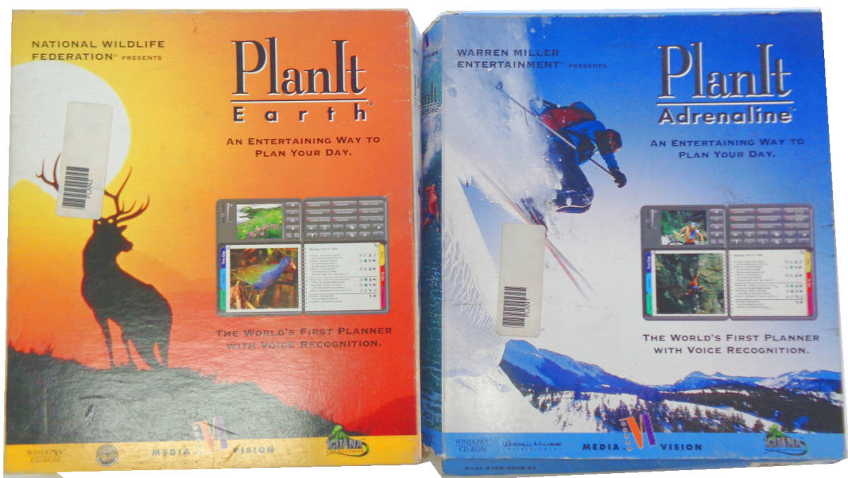 新古品 英語ソフト2つセット PlanIt Earth/Adventure DOS Win3.1 