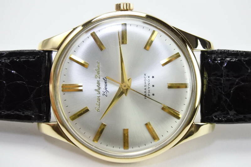 ☆☆☆極稀少高級仕様特別調整品　１９５０～６０年代製CITIZEN　Super Deluxe　14K 80ミクロン　25石　メダル付　紳士腕時計　極美品