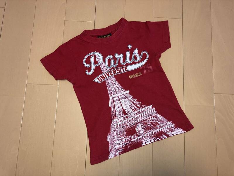 ●○ 世界の観光地 フランス パリ Tシャツ 4A レッド ○●