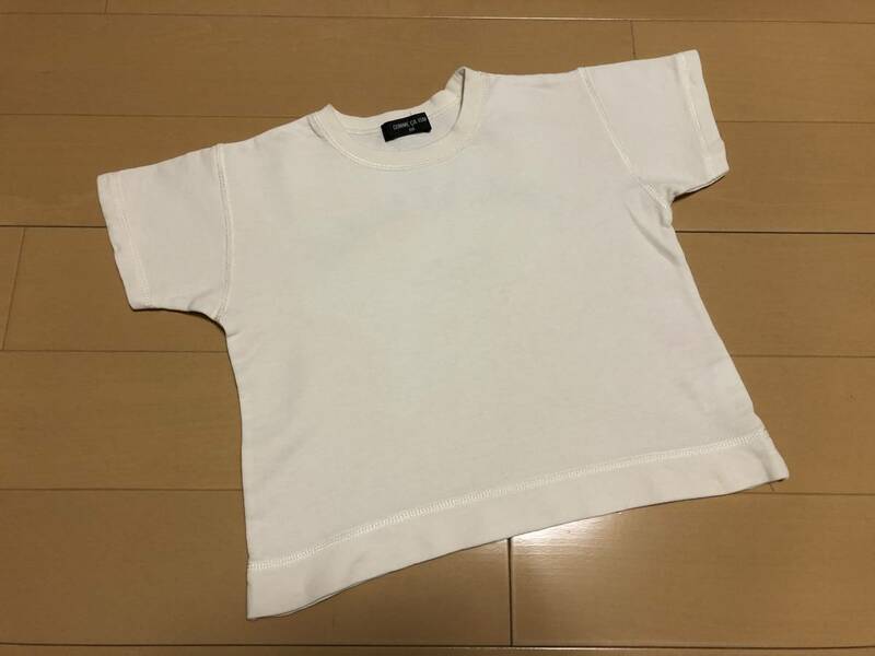●○ COMME CA ISM コムサイズム COMME CA DU MODE バックプリント ロゴ 厚手 Tシャツ 90 オフホワイト ○●