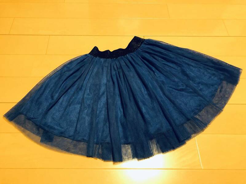 ●○ チュールスカート 120 青 瑠璃色 ○●