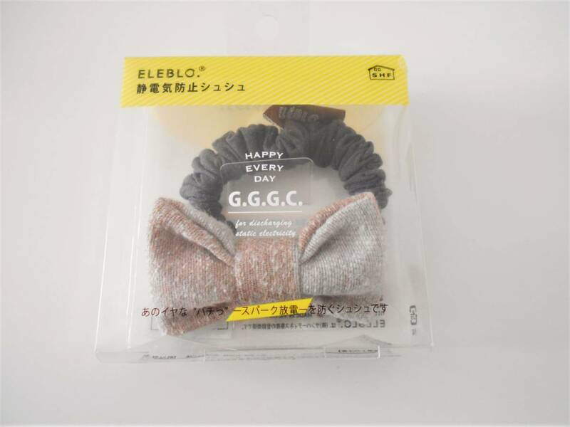 ★新品★　静電気防止・シュシュ　リボンが付いたヘアゴム