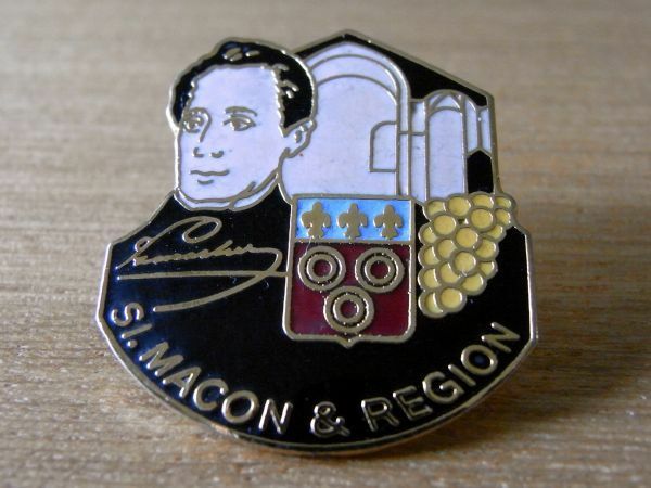 古い ピンバッジ : SI MACON & REGION 協会 風景 人物 ピンズ #d