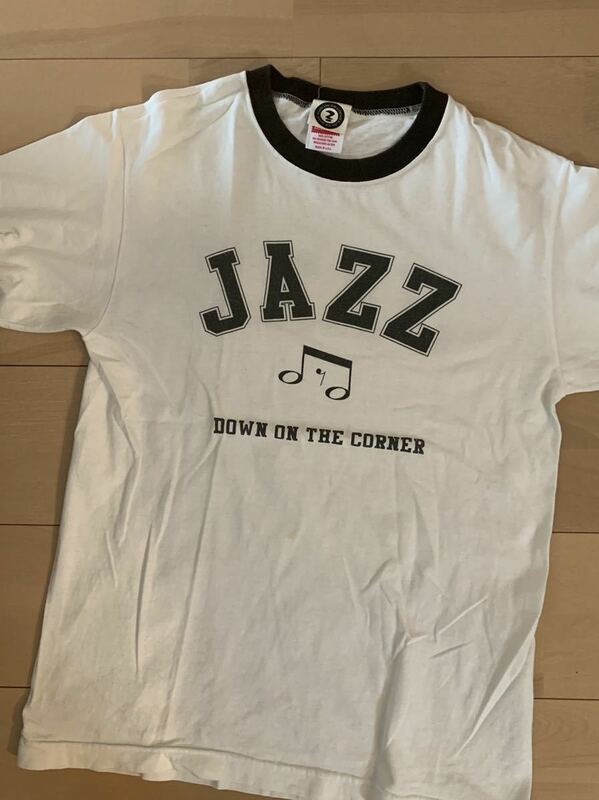 【DOWN ON THE CORNER】ダウンオンザコーナー 当時物 Jazz リンガー Tシャツ USA製 Sサイズ Tee ムラジュン 裏原